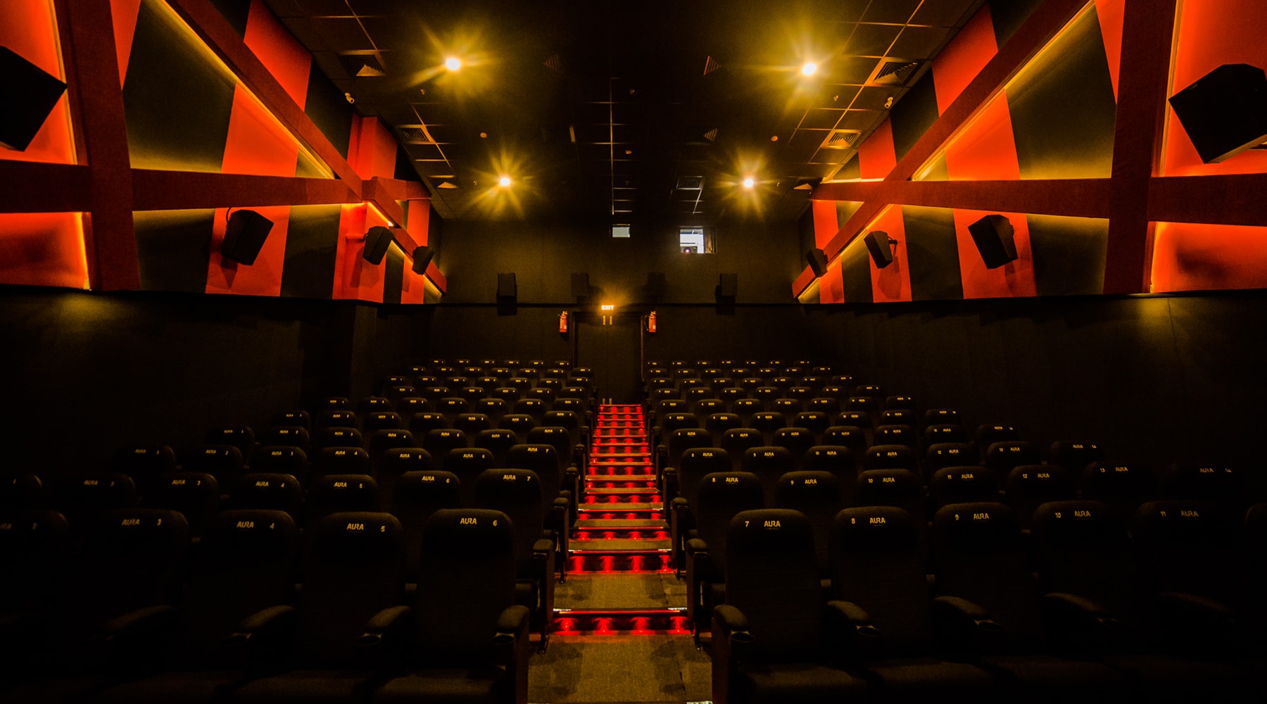 Aura cinemas branding-interior