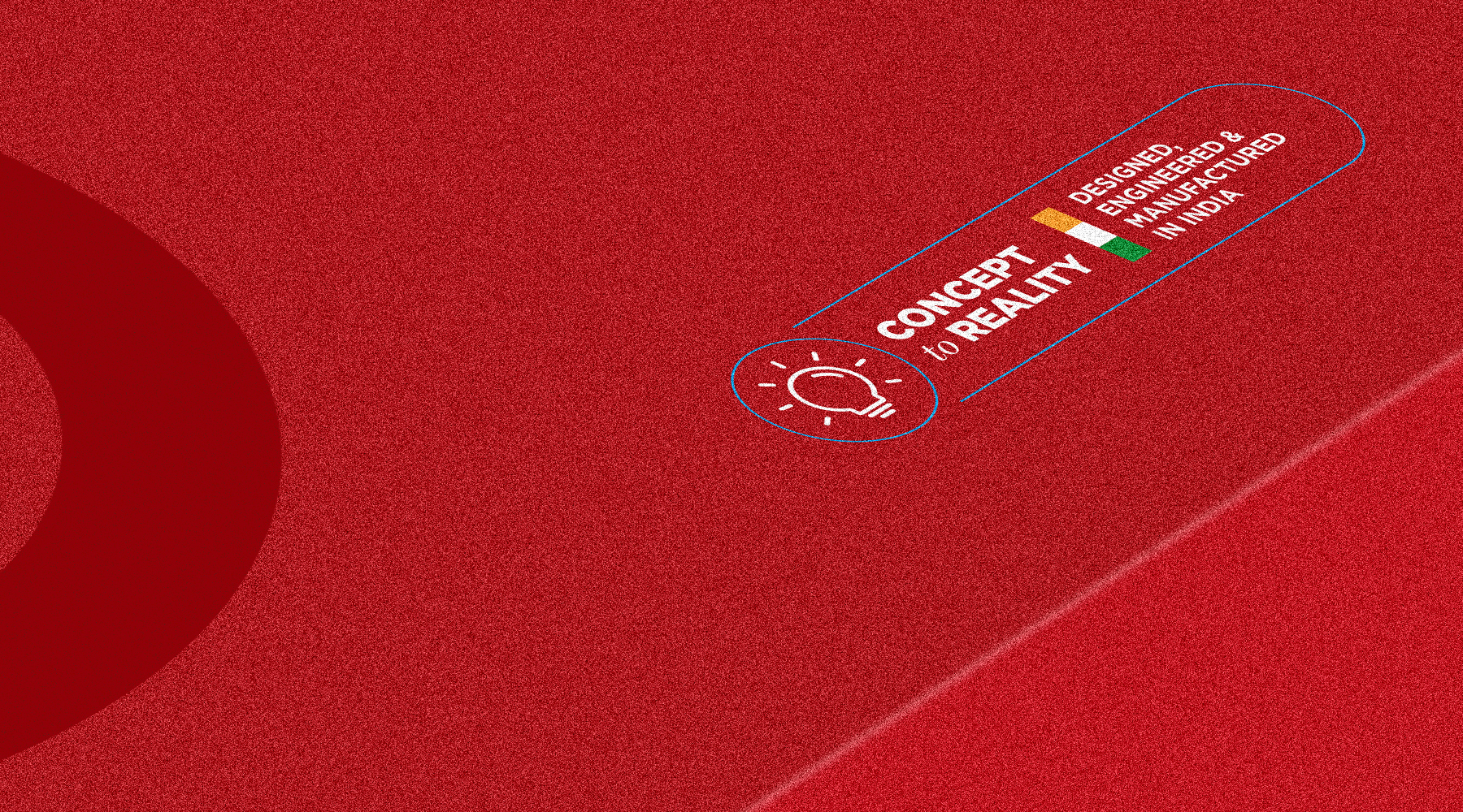 Detailed view of Centroid Polymer Technologies red portfolio box showing the 'Concept to Reality' label and logo, emphasizing design and manufacturing expertise