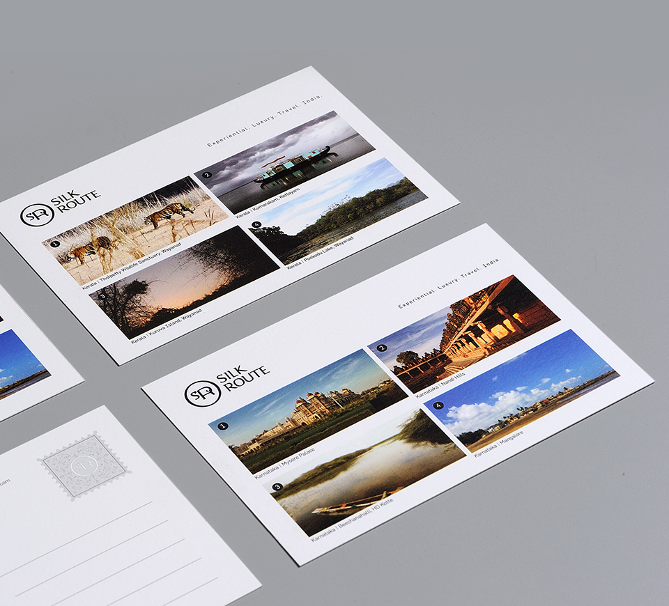 Business card for Maneesha Panicker, founder of Silk Route Escapes, a New York and India-based luxury travel company specializing in custom expeditions through India.