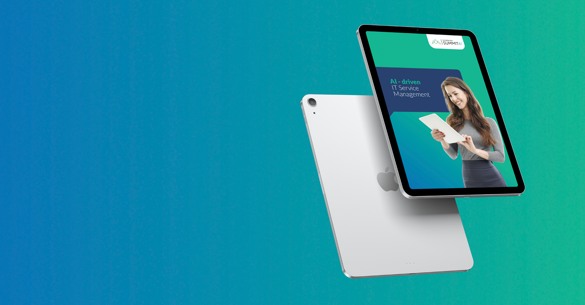 Symphony SummitAI InSync newsletter on tablet showcasing R&D engineering updates and platform roadmap