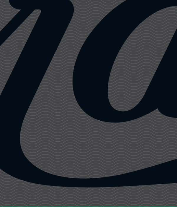 A close-up of a design for Terrace Resorts, featuring a stylized, 
                abstract pattern with dark grey and black waves and a partial view of the brand name 'Terrace.' 